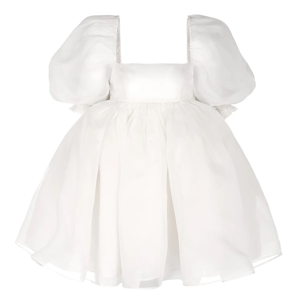 Selkie White Puff Dress, Size Large